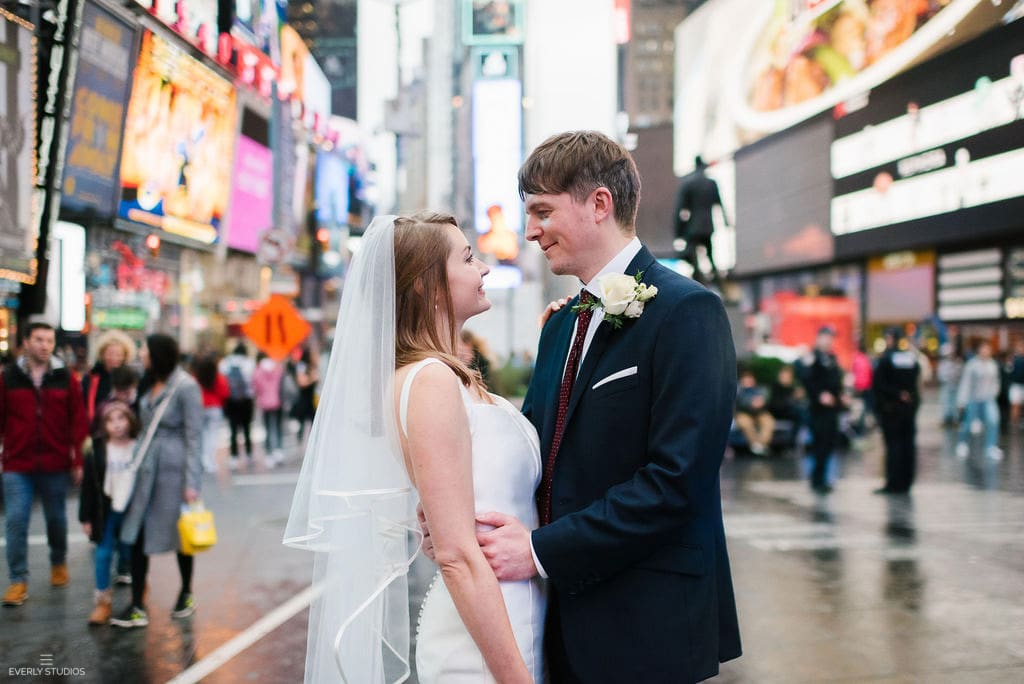 Times Square NYC wedding photos